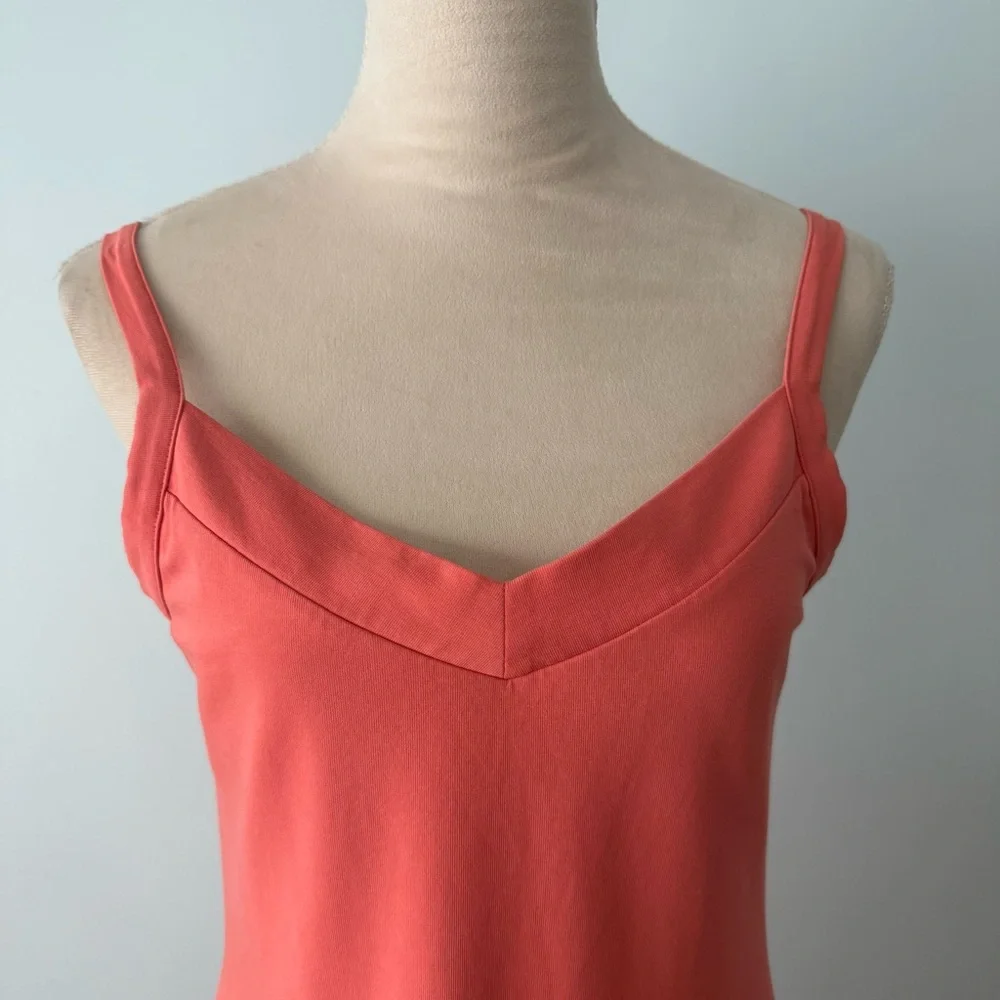 🍑 Patagonia Vitaliti Strap Dress Size L Salmon Peach Organic Cotton 🍑 - Picture 2 of 12